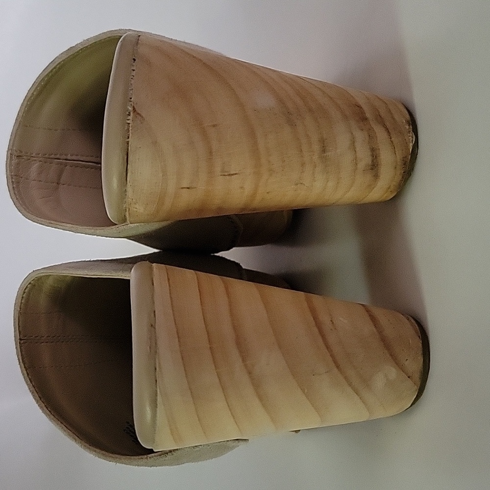 Free People Womens Wooden Heel Clogs Sz39eu Sz 9 Boho Festival - Picture 5 of 12